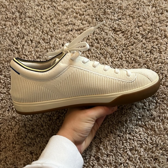 Rothy’s The Lace Up Sneaker in Vanilla Size 10 - Picture 2 of 5